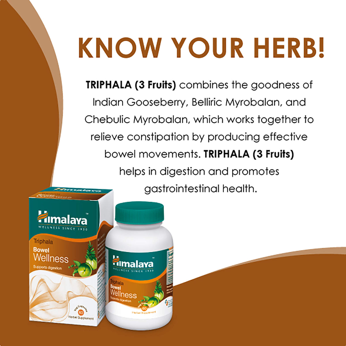 Himalaya Triphala Bowel Wellness Relieves Constipation Himalaya